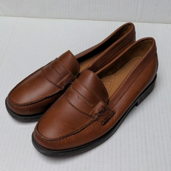 Bass Weejuns Katherine II Brown Leather Penny Loafers Preppy NWOT Sz 7.5W - Picture 1 of 13